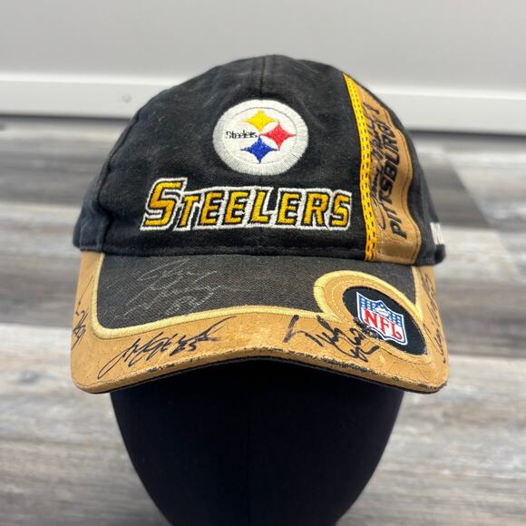 Vintage Puma NFL Pro Line Pittsburgh Steelers Black Brown Men One Size - Picture 1 of 9